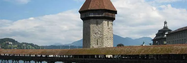 Chapel Bridge and Water Tower in Lucerne