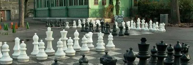 Large outdoor chessboard in Switzerland