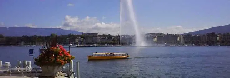 Jet d’Eau fountain on Lake Geneva