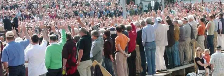 Large crowd at an open-air event in Switzerland
